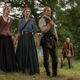 Sophie Skelton, Caitriona Balfe, Sam Heughan
